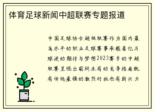 体育足球新闻中超联赛专题报道