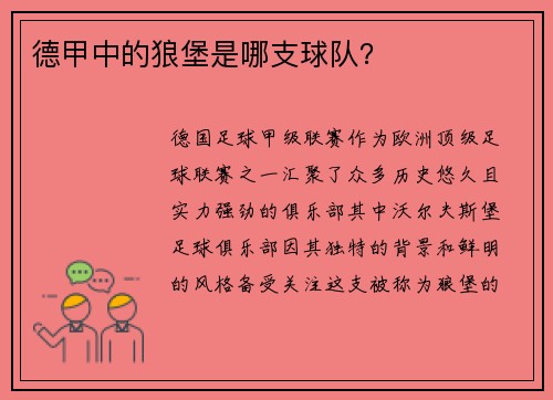 德甲中的狼堡是哪支球队？